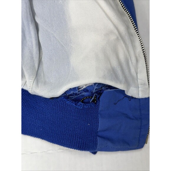 Vintage Bomber Jacket Size 6 Boy Blue American Flag Patriotic - Picture 7 of 16